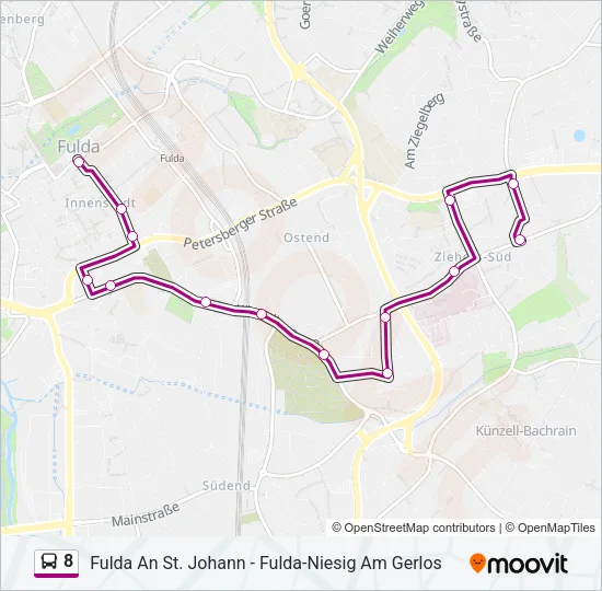 8 Bus Line Map