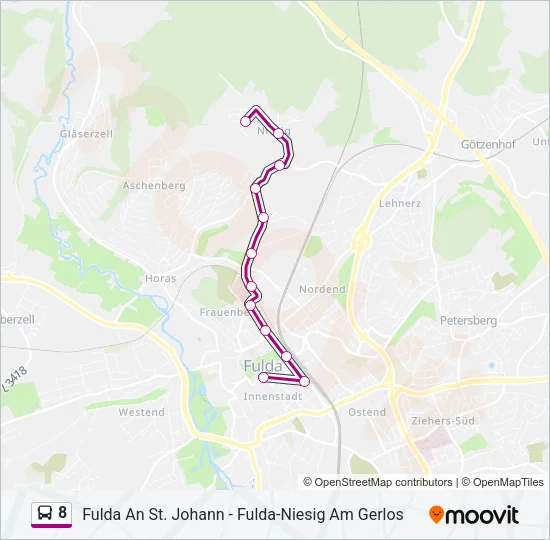 8 Bus Line Map
