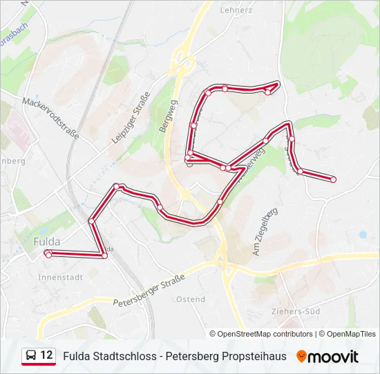 12 Bus Line Map