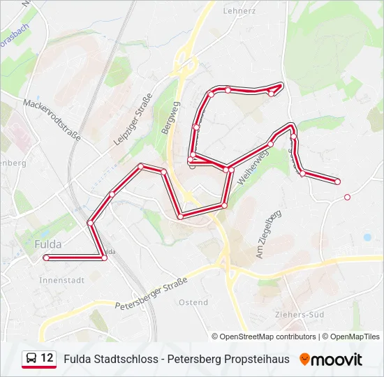 12 Bus Line Map