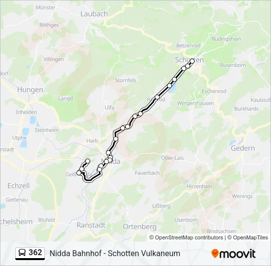 362 Bus Line Map