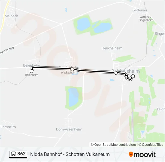 362 Bus Line Map