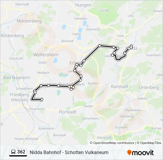 362 Bus Line Map