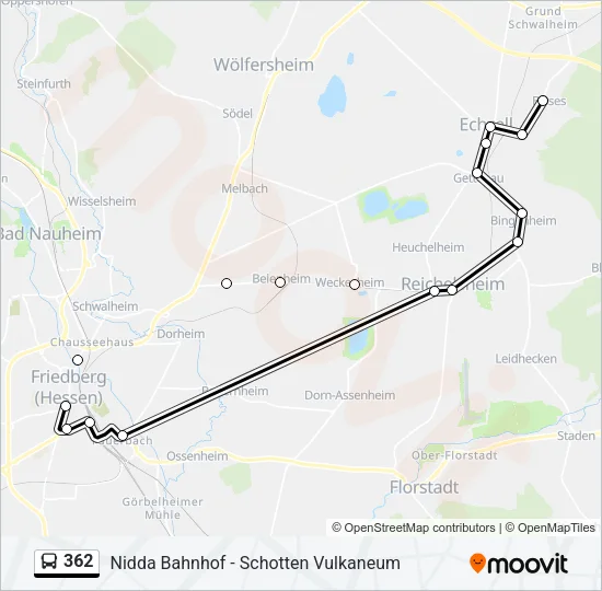 362 Bus Line Map