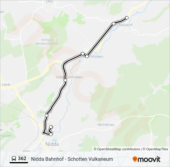362 Bus Line Map