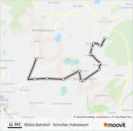 Автобус 362: карта маршрута