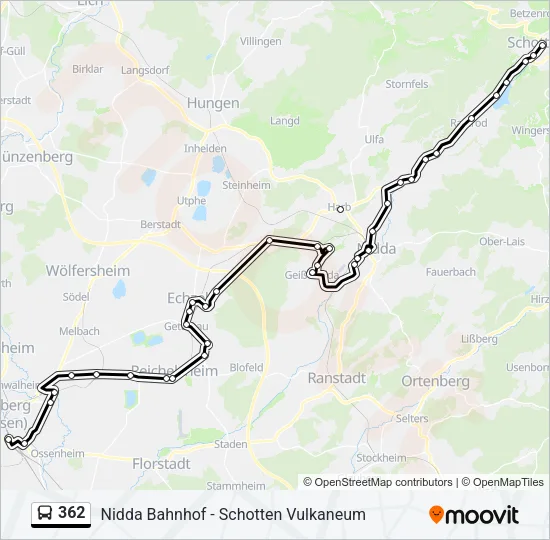 362 Bus Line Map