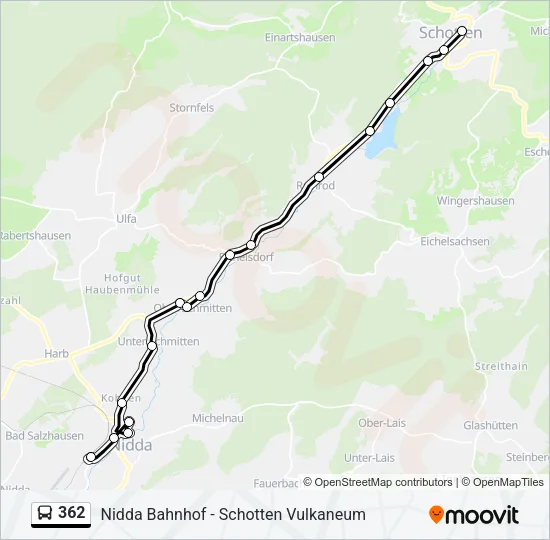 362 Bus Line Map