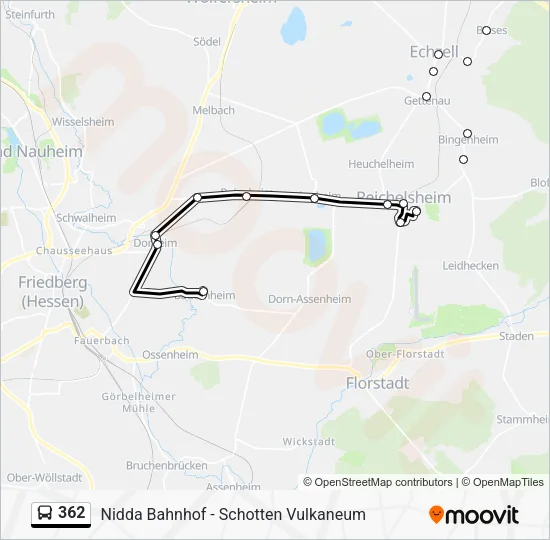 362 Bus Line Map