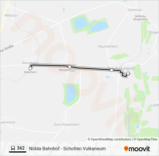 362 Bus Line Map