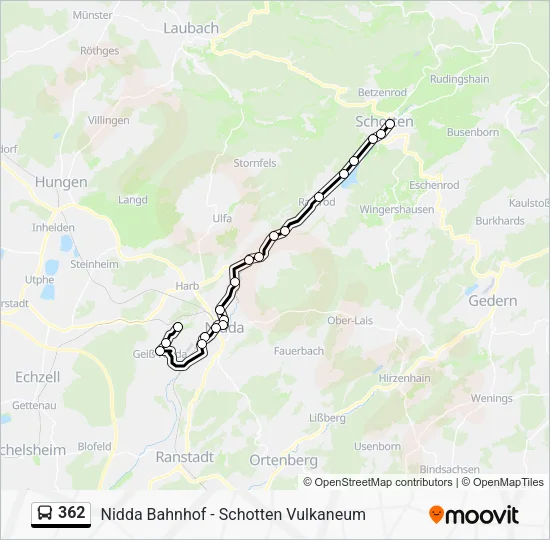 362 Bus Line Map