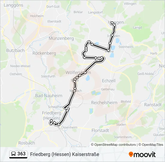 363 Bus Line Map
