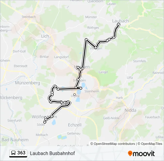 363 Bus Line Map