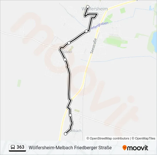 363 Bus Line Map