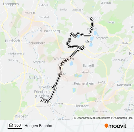 363 Bus Line Map