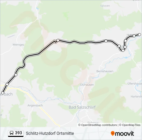 393 Bus Line Map