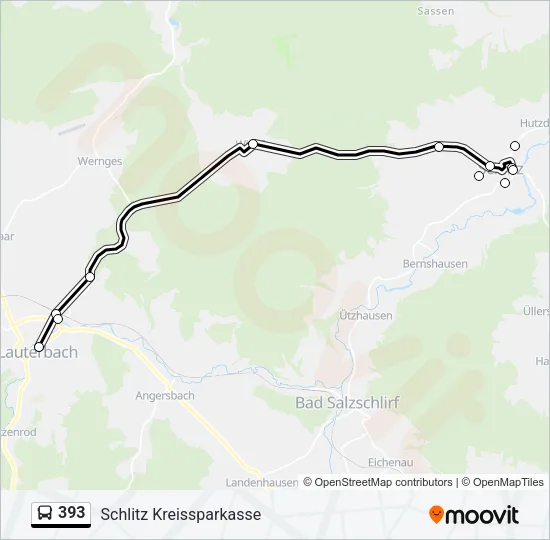 393 Bus Line Map