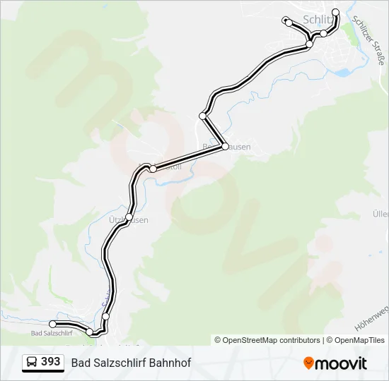 393 Bus Line Map