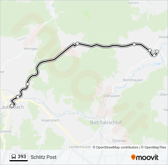 393 Bus Line Map