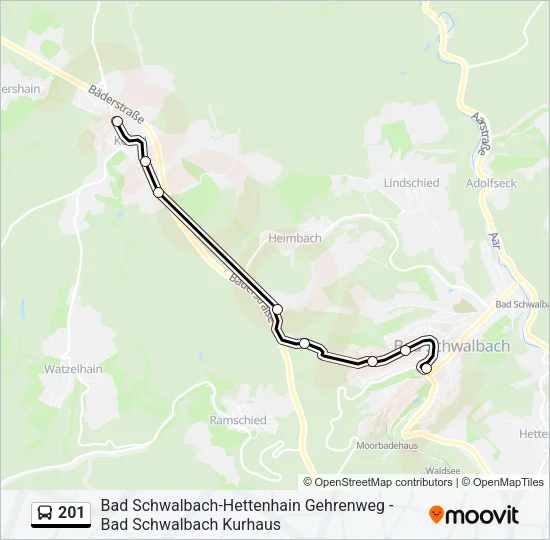201 Bus Line Map