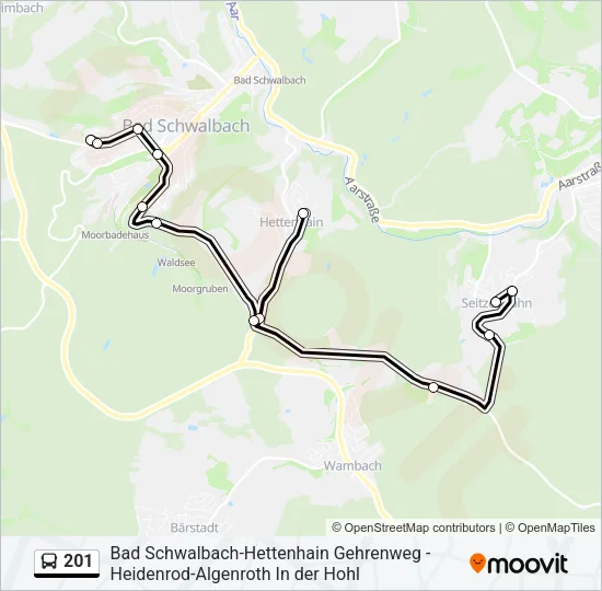 201 Bus Line Map