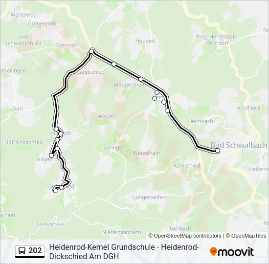 202 Bus Line Map