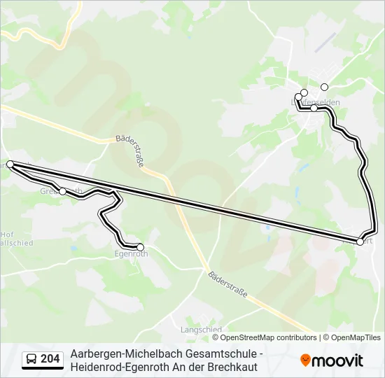 204 Bus Line Map