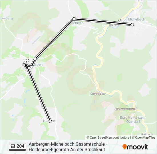 204 Bus Line Map