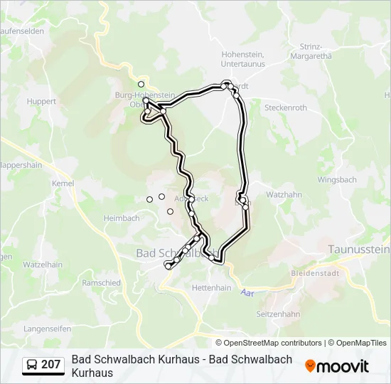 207 Bus Line Map