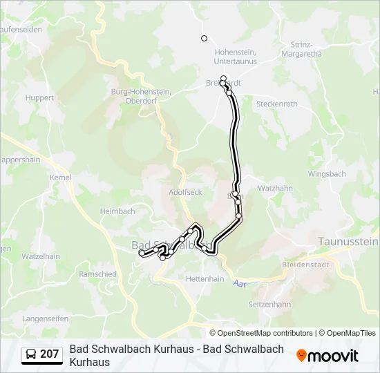 207 Bus Line Map