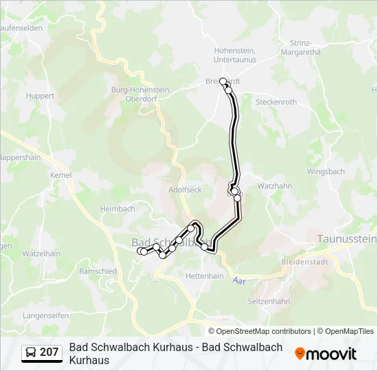 207 Bus Line Map