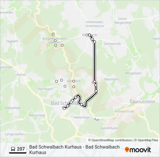 207 Bus Line Map