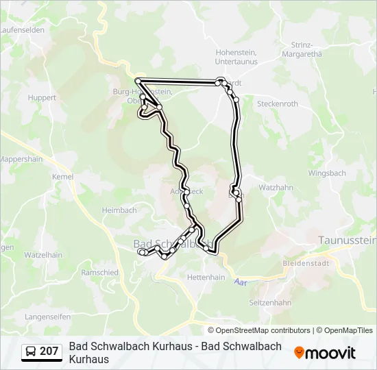207 Bus Line Map