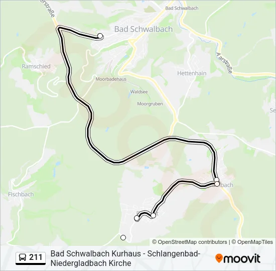 211 Bus Line Map