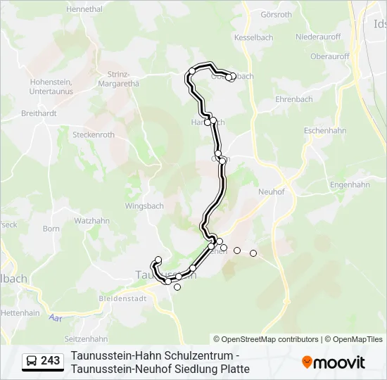 243 Bus Line Map