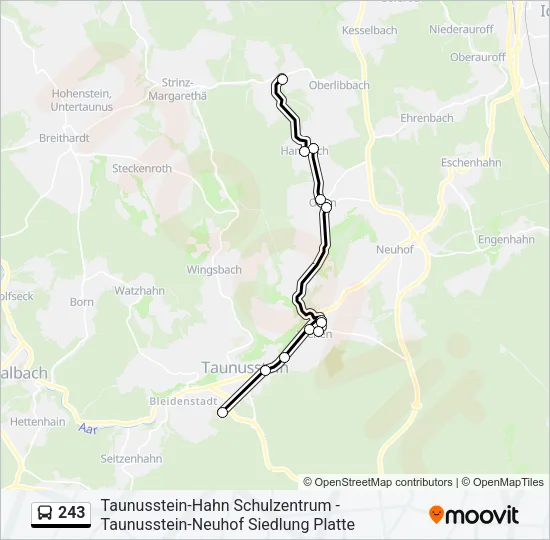 243 Bus Line Map