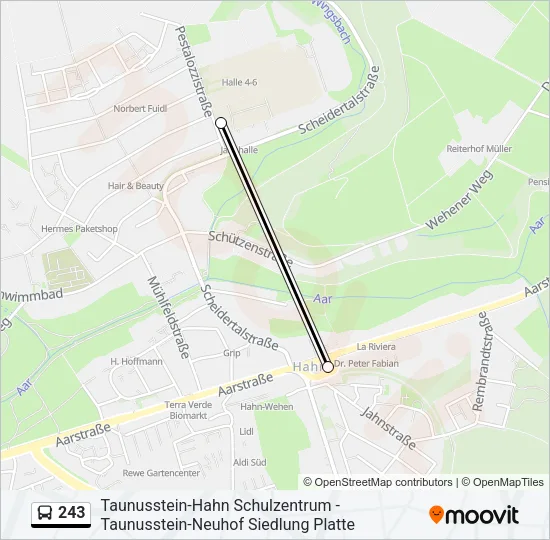 243 Bus Line Map