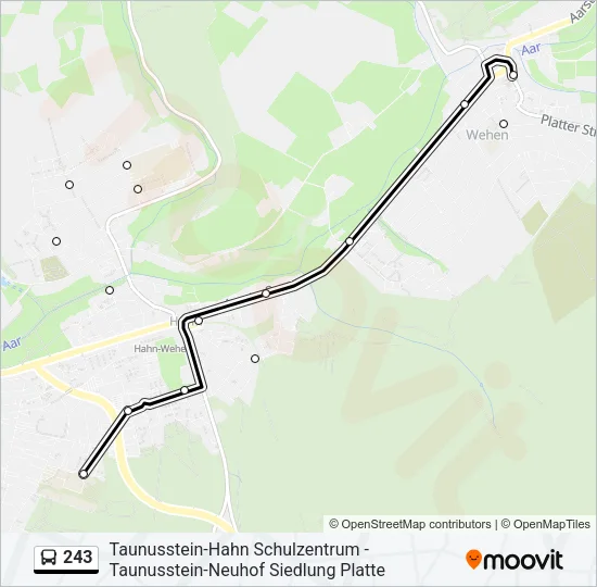 243 Bus Line Map