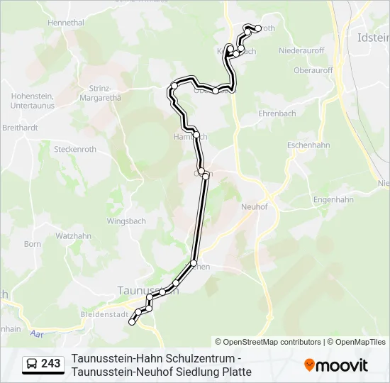 243 Bus Line Map