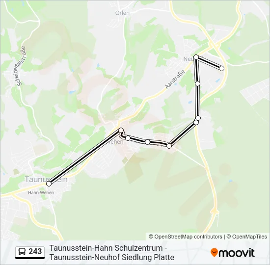 243 Bus Line Map