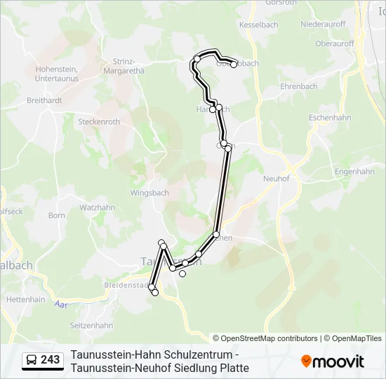 243 Bus Line Map