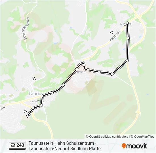 243 Bus Line Map