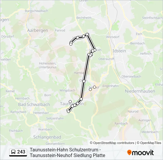 243 Bus Line Map