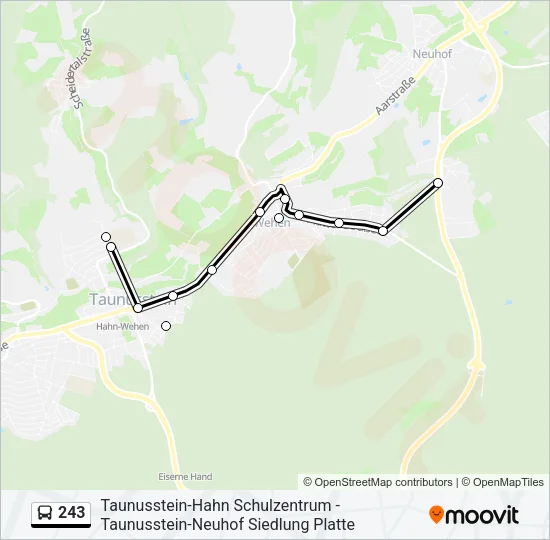 243 Bus Line Map