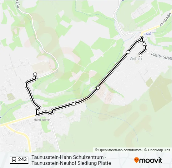 Автобус 243: карта маршрута