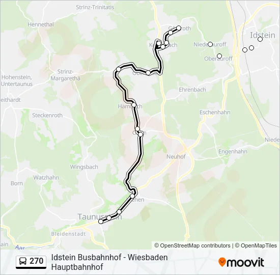 270 Bus Line Map