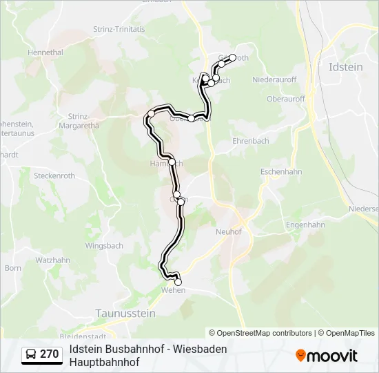270 Bus Line Map