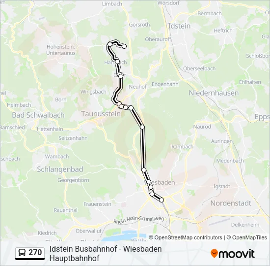 270 Bus Line Map