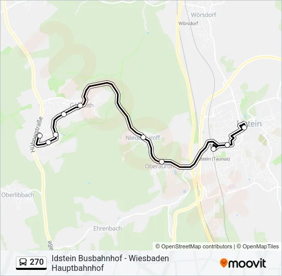 270 Bus Line Map