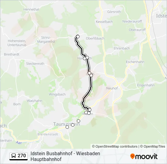 270 Bus Line Map